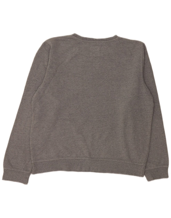 ELEMENT Mens Graphic Sweatshirt Jumper Large Grey Cotton