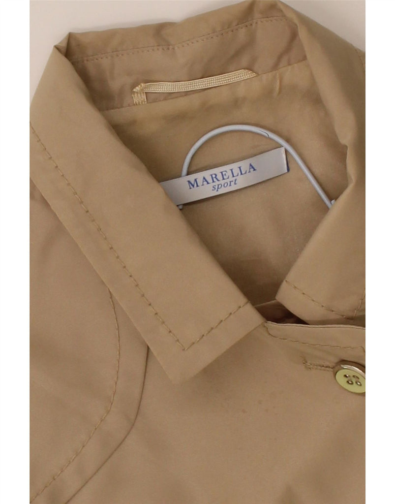 MARELLA Womens Utility Jacket UK 10 Small  Beige Acetate Vintage Marella and Second-Hand Marella from Messina Hembry 