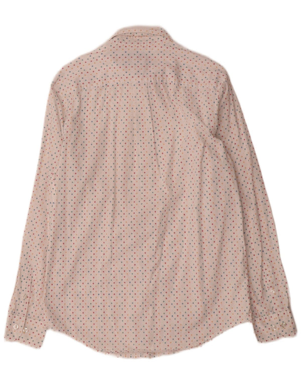 Penguin Mens Shirt Small White Spotted Cotton