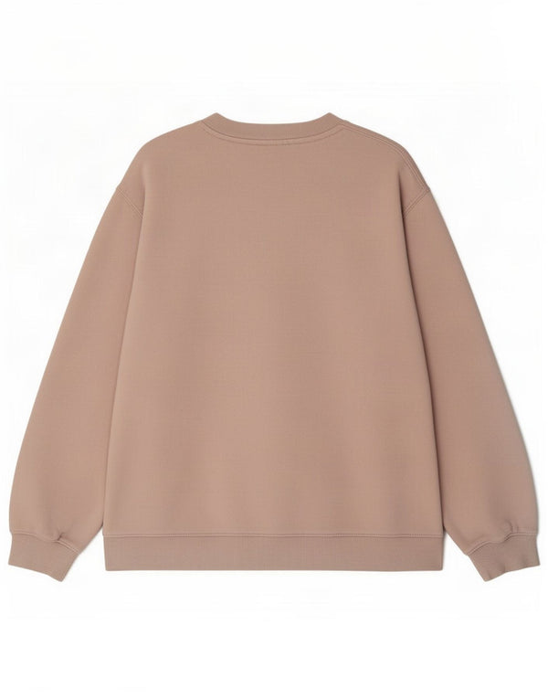 Zara Womens Sweatshirt Jumper UK 14 Medium Beige Cotton