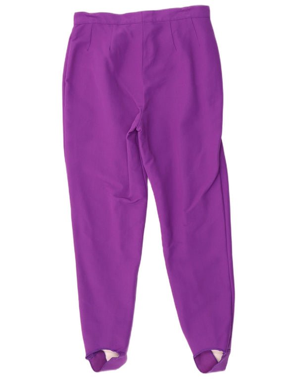 Vintage Womens Stirrup Trousers IT 46 Large W28 L29 Purple Acrylic Sports