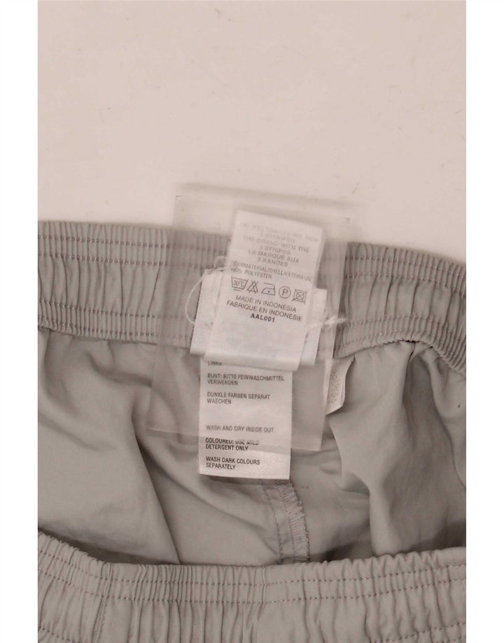 Adidas Womens Sport Shorts UK 12 Medium Grey Polyester