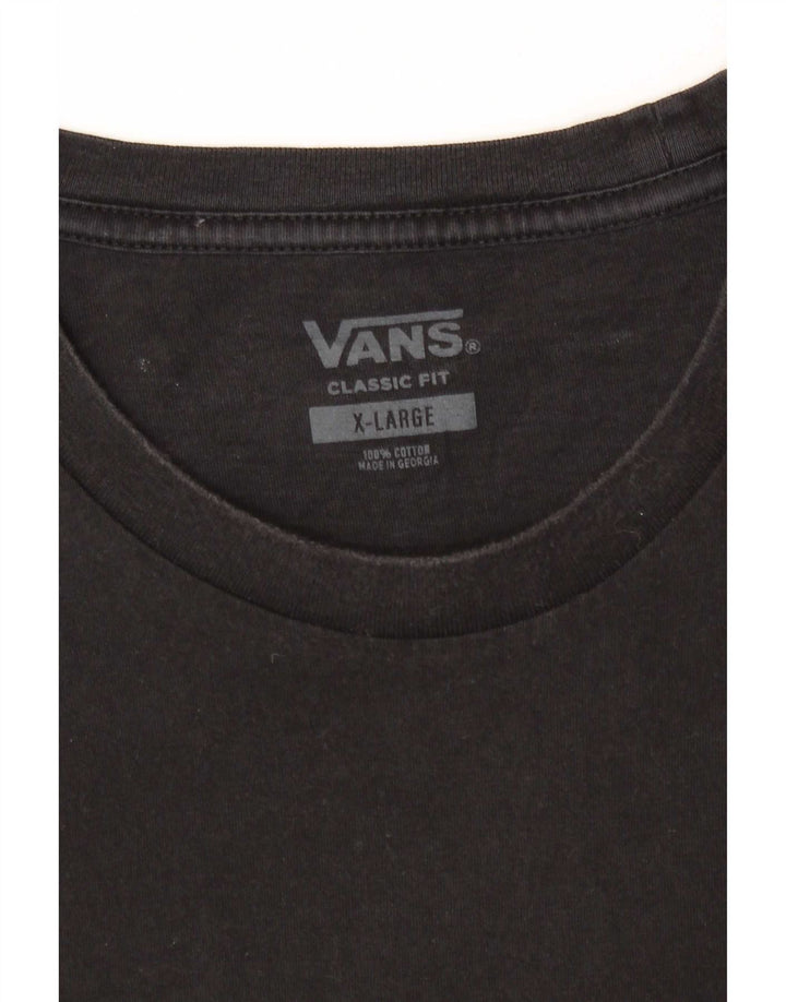 Vans Mens Classic Fit T-Shirt Top XL Black Cotton