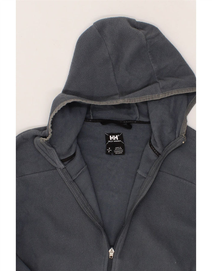 HELLY HANSEN Womens Hooded Fleece Jacket UK 10 Small Grey Polyester Vintage Helly Hansen and Second-Hand Helly Hansen from Messina Hembry 