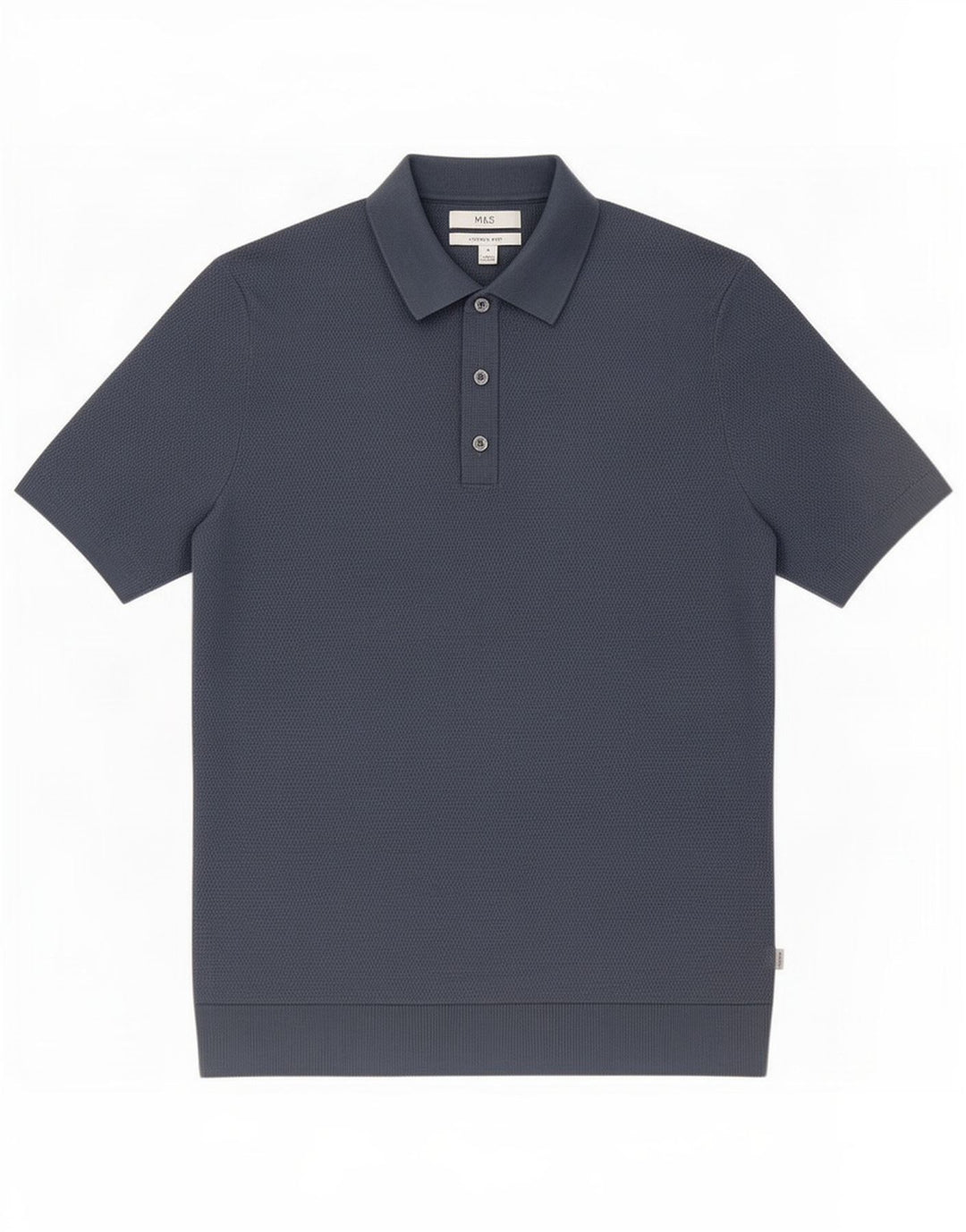 Marks & Spencer Mens Polo Shirt Medium Blue Cotton