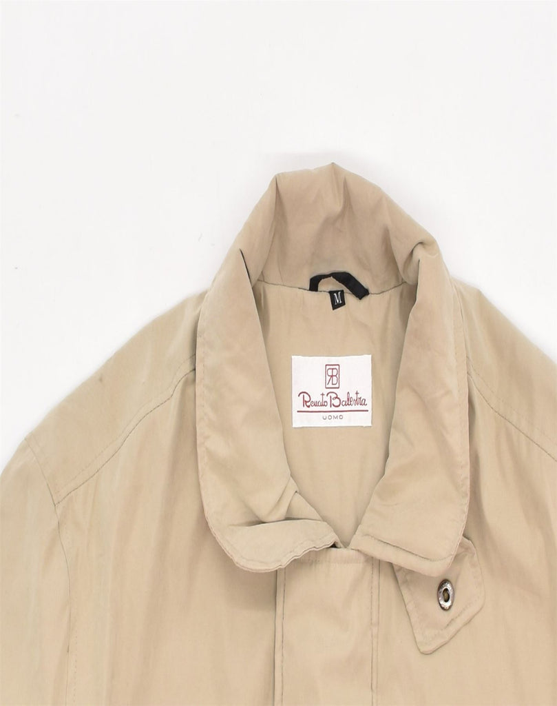 RENATO BALESTRA Mens Windbreaker Jacket UK 38 Medium Beige Nylon | Vintage | Thrift | Second-Hand | Used Clothing | Messina Hembry 