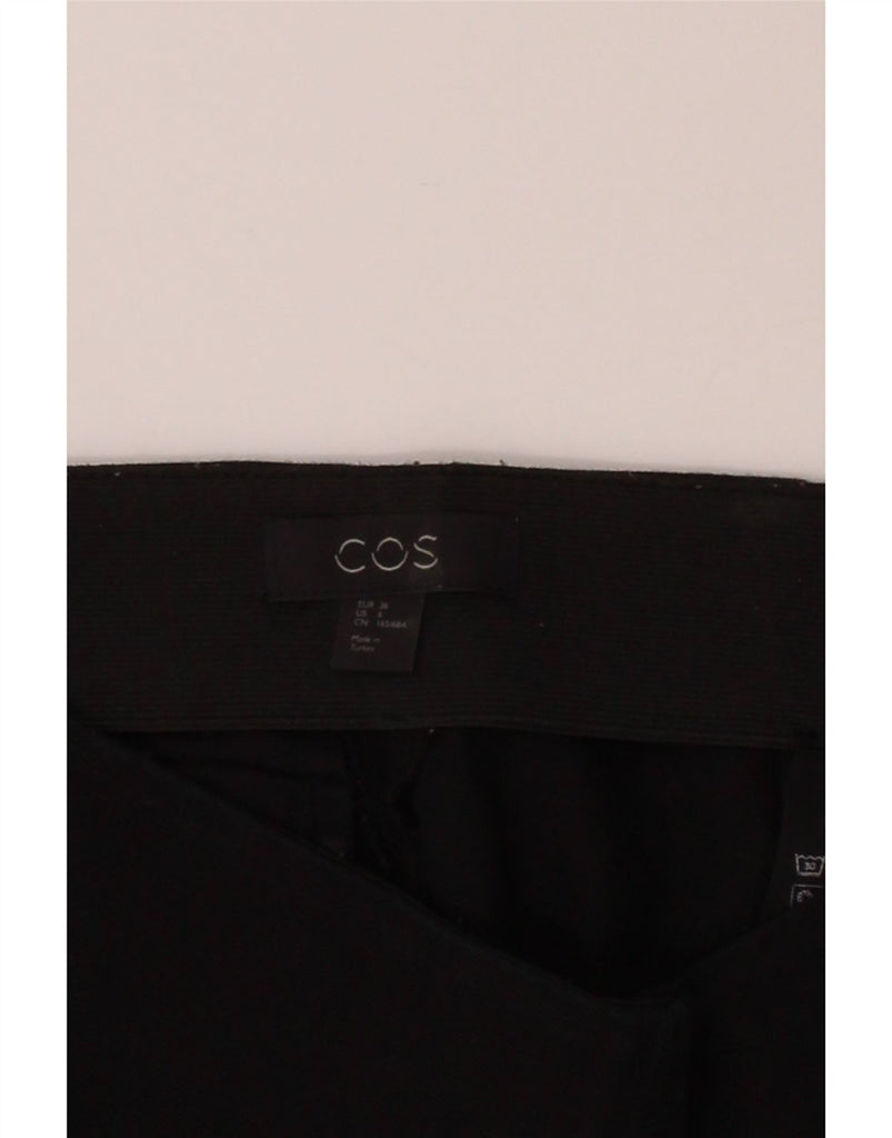 COS Womens Straight Cropped Trousers EU 36 Small W28 L24 Black Cotton Vintage Cos and Second-Hand Cos from Messina Hembry 