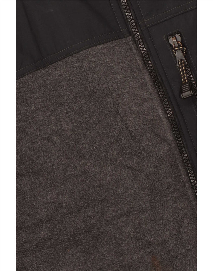 Marks & Spencer Mens St. Michael Fleece Jacket UK 36 Small Grey Colourblock