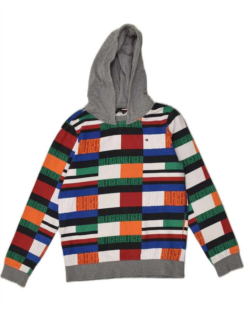 TOMMY HILFIGER Boys Graphic Hoodie Jumper 13-14 Years Multicoloured | Vintage Tommy Hilfiger | Thrift | Second-Hand Tommy Hilfiger | Used Clothing | Messina Hembry 