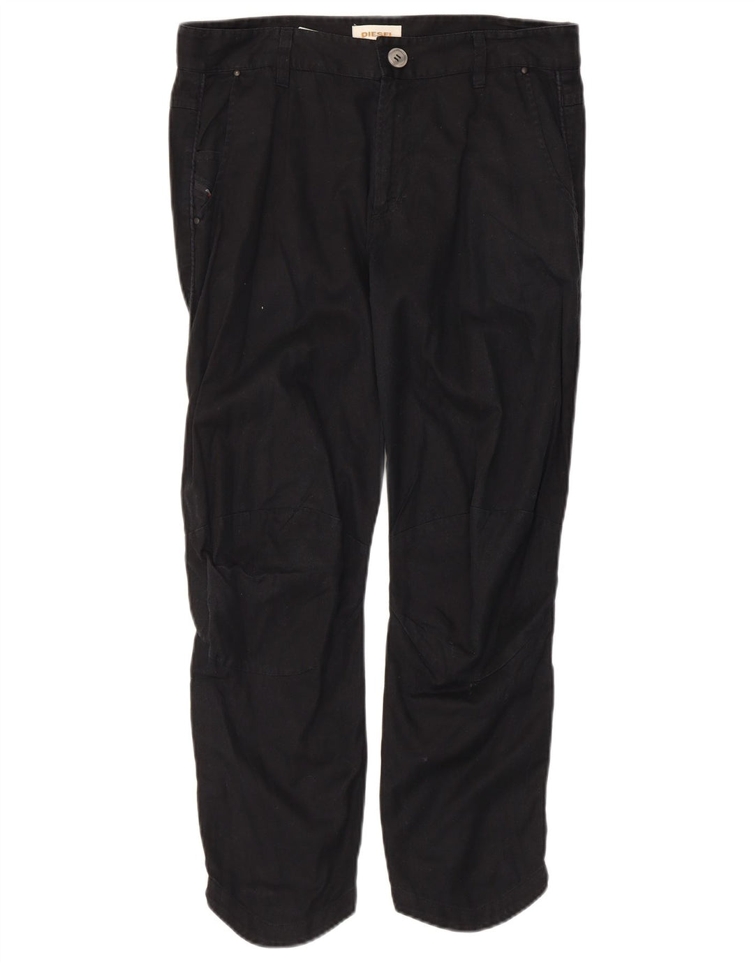 Diesel Womens Cropped Trousers W32 L25 Black Cotton