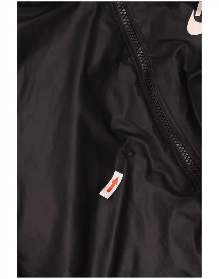 Nike Womens Hooded Reversible Padded Jacket UK 16 Large Black Polyester