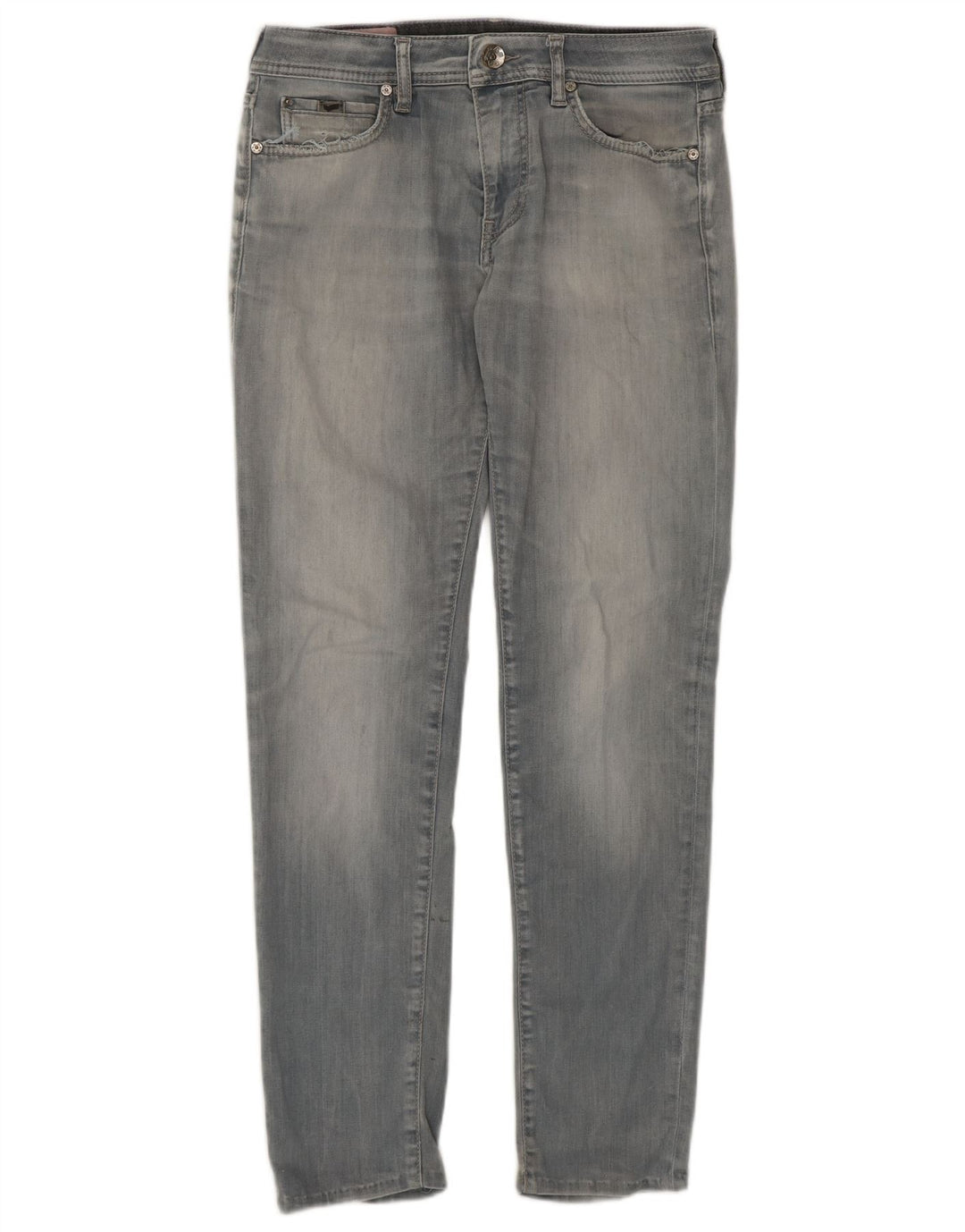 Gas Womens Slim Jeans W32 L29 Grey Cotton