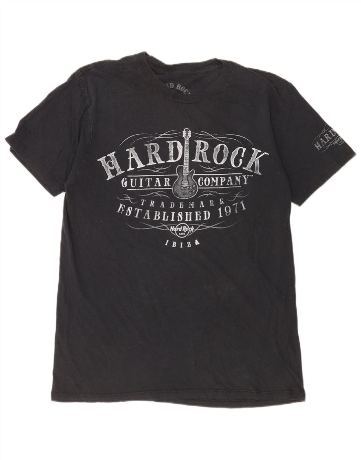 Hard Rock Cafe Mens Graphic T-Shirt Top Medium Black Cotton