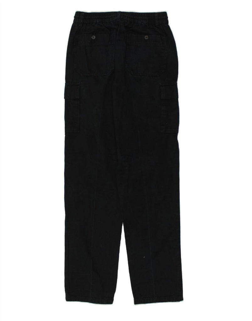 EUROPEAN PROJECT Mens Straight Cargo Trousers Medium W30 L33  Black Cotton | Vintage European Project | Thrift | Second-Hand European Project | Used Clothing | Messina Hembry 