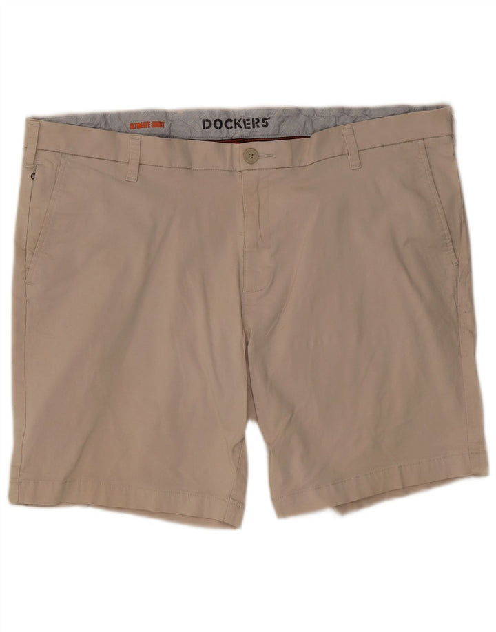 DOCKERS Mens Chino Shorts W44 2XL  Beige Cotton