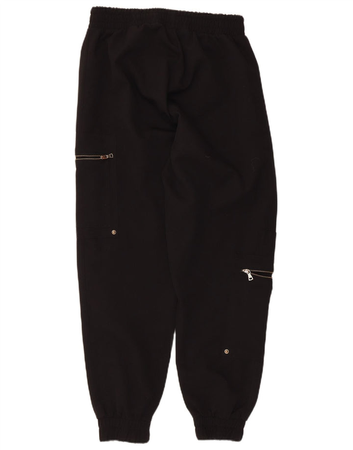 Zara Womens Cargo Tracksuit Trousers Joggers UK 8 Small Black