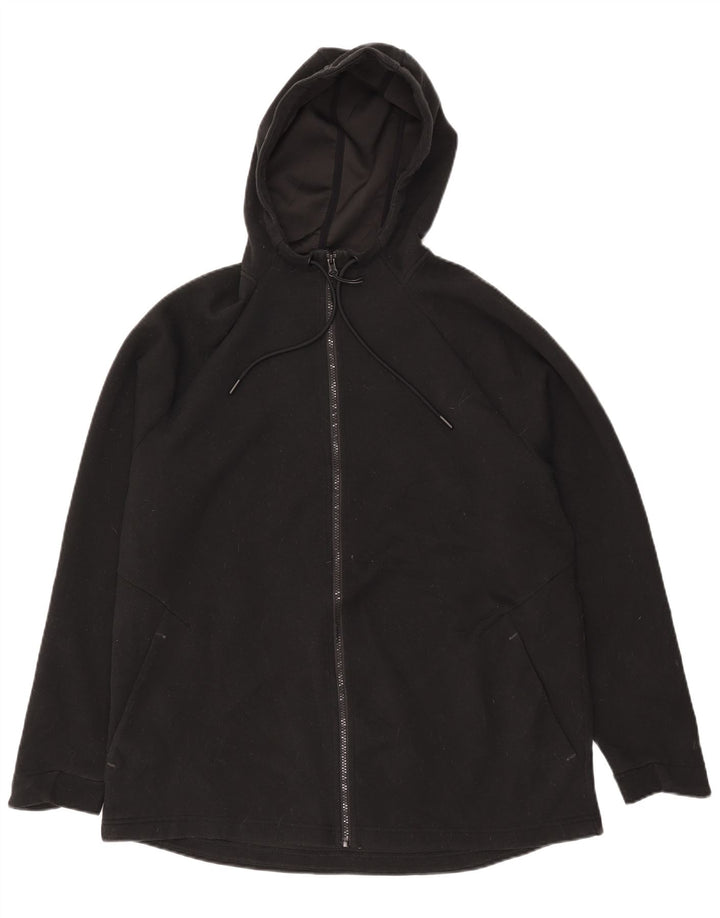 RUSSELL ATHLETIC Mens Zip Hoodie Sweater UK 42/44 Large Black Polyester