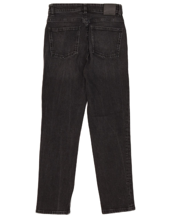 Massimo Dutti Womens Straight Jeans EU 34 2XS W24 L26 Black Cotton