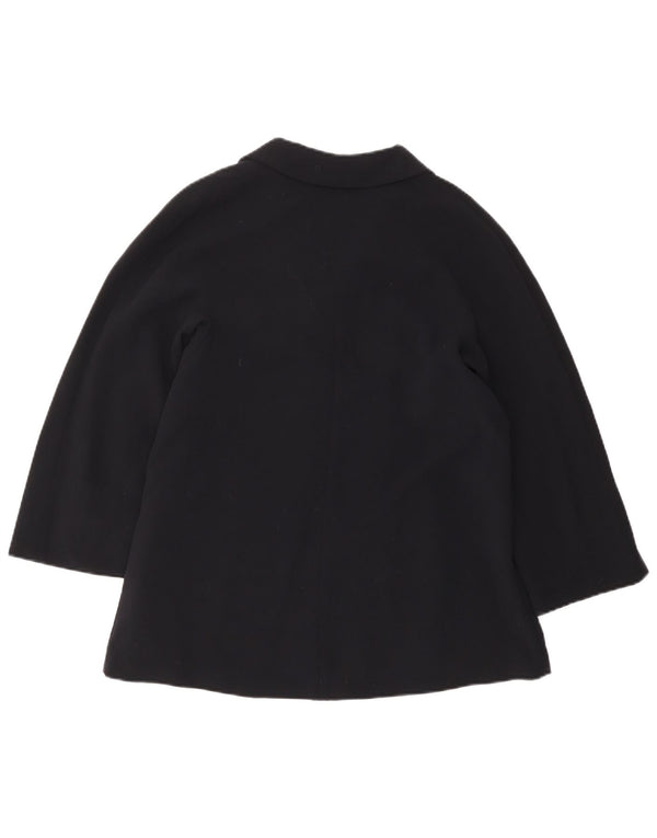 Max Mara Womens 2 Button Blazer Jacket UK 10 Small Navy Blue Wool