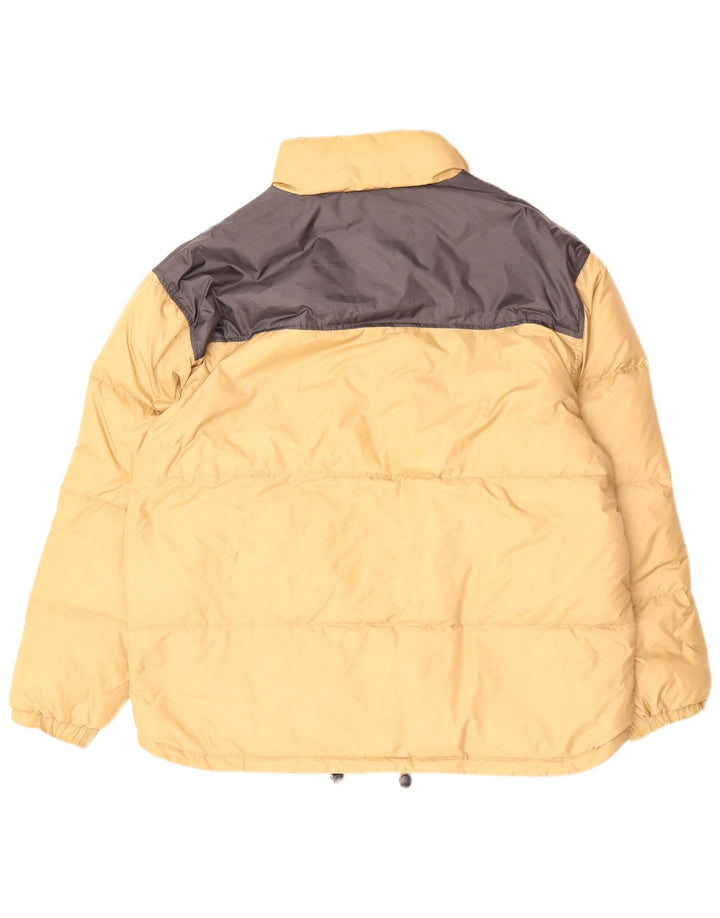 Asics Mens Padded Jacket UK 44 2XL Beige Colourblock Nylon