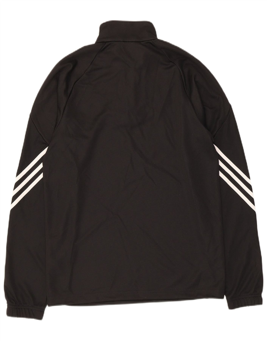 Adidas Mens Climalite Zip Neck Pullover Tracksuit Top Small Black Polyester