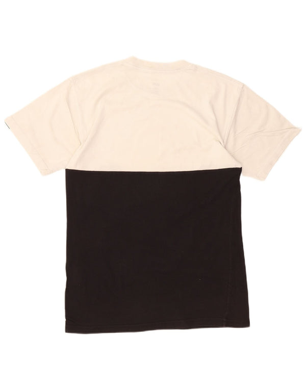 VANS Mens Classic Fit T-Shirt Top Small Black Colourblock Cotton