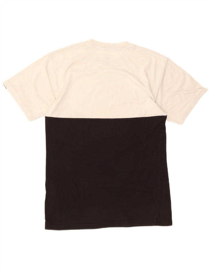 VANS Mens Classic Fit T-Shirt Top Small Black Colourblock Cotton