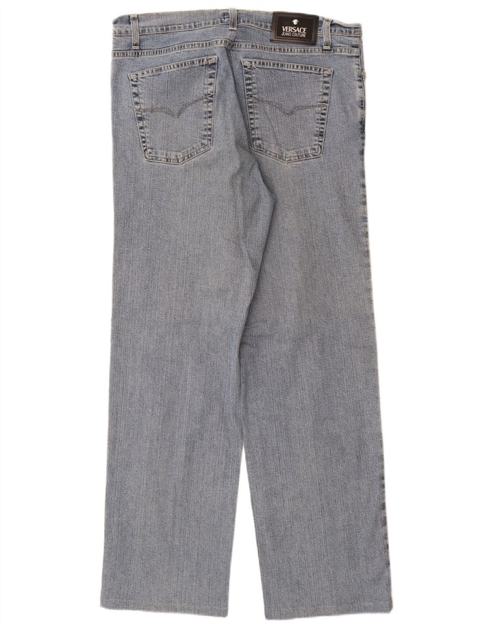Versace Womens Straight Jeans W34 L31 Blue