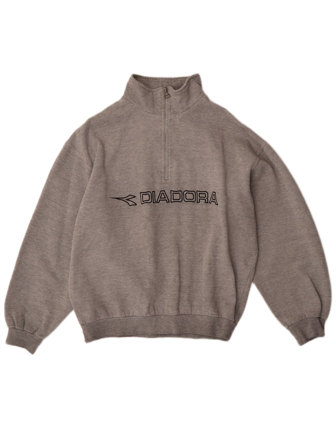 DIADORA Womens Oversized Graphic Sweatshirt Jumper UK 14 Medium Grey