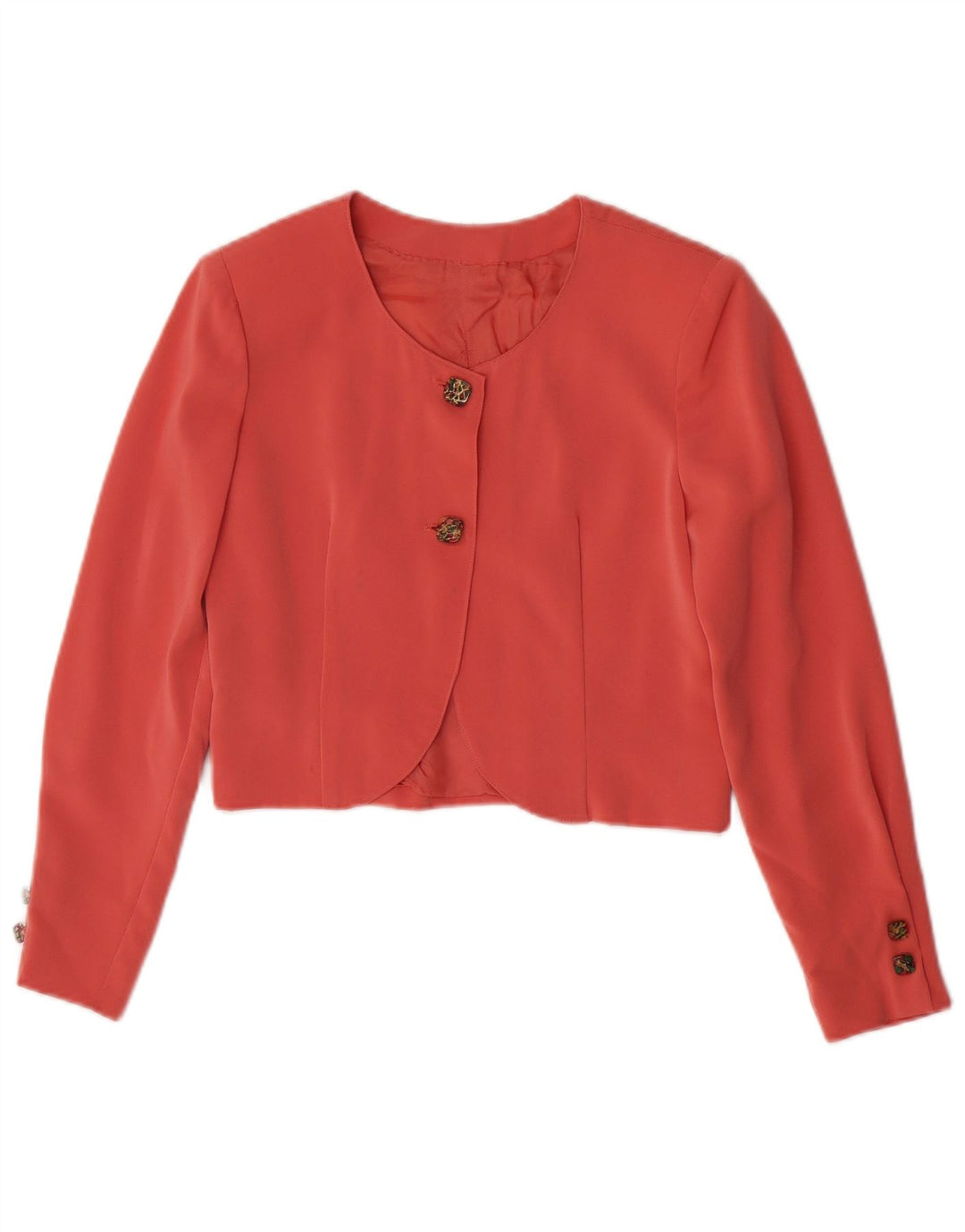 Vintage Womens Crop Bolero Jacket UK 8 Small Pink