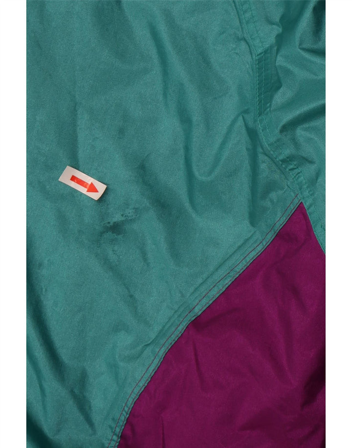 Vintage Mens Rain Jacket UK 44 2XL Purple Colourblock Nylon