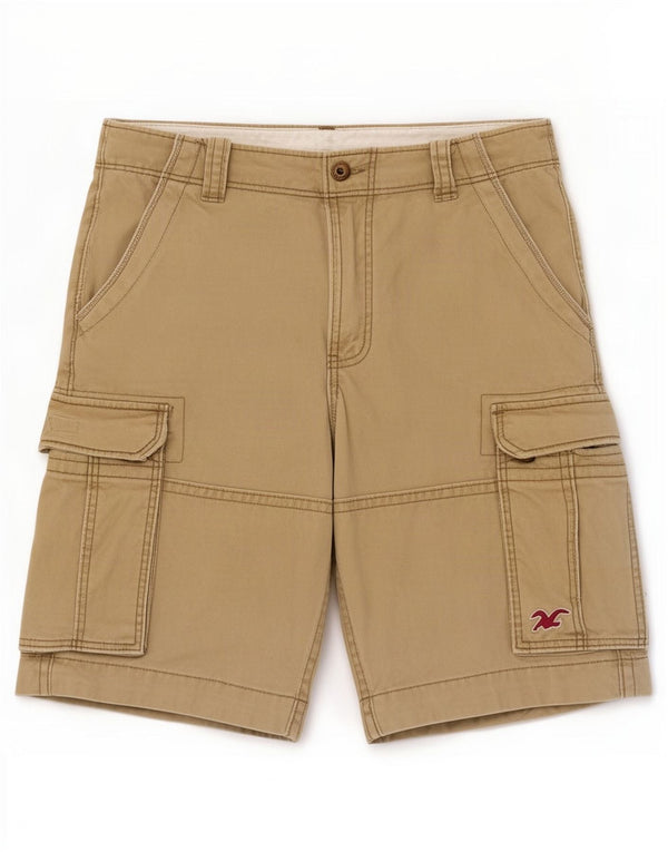 Hollister Mens Cargo Shorts W31 Medium Beige Cotton
