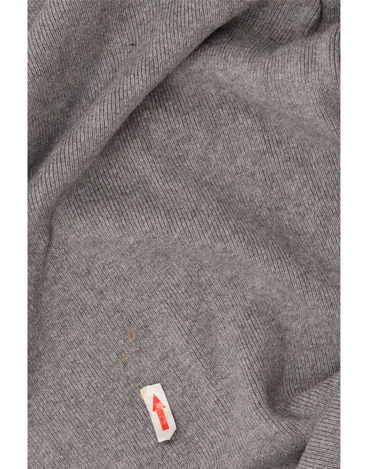 Zara Boys 1/4 Zip Top Long Sleeve 13-14 Years Grey Cotton