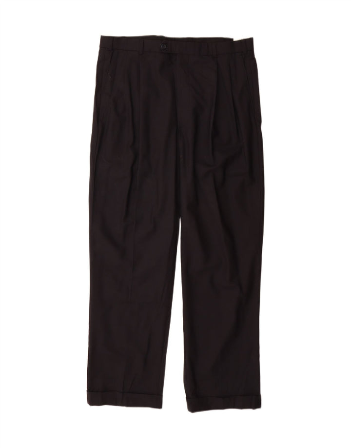 Brooks Brothers Mens 346 Pegged Suit Trousers W36 L32 Navy Blue Wool