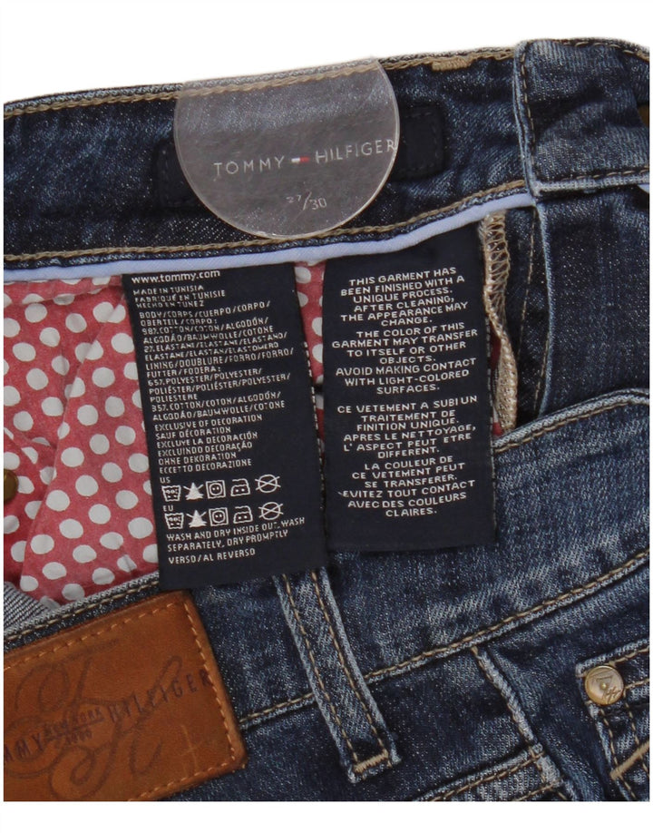 TOMMY HILFIGER Womens Bootcut Jeans W27 L30 Navy Blue Cotton