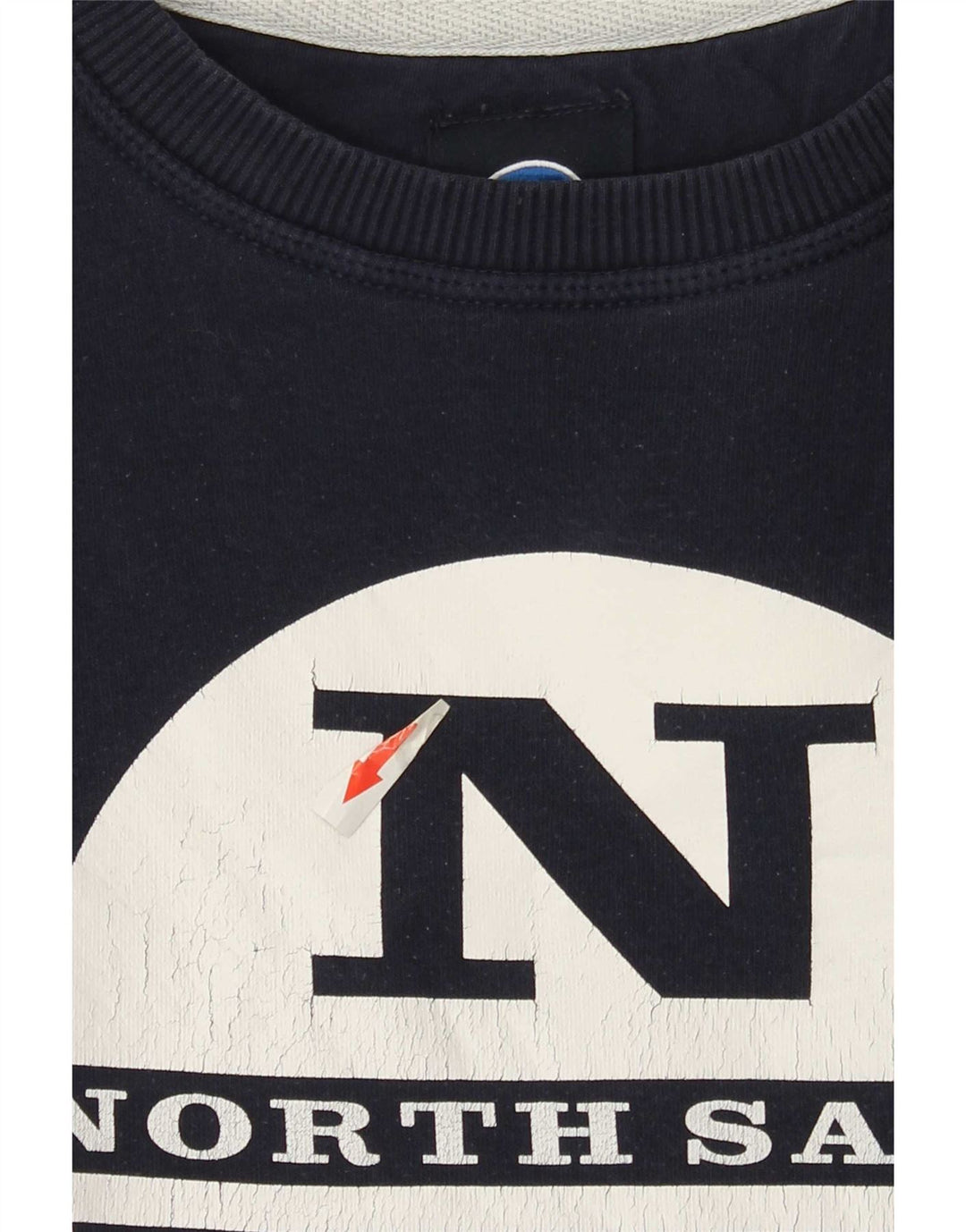 North Sails Mens Graphic Sweatshirt Jumper Small Navy Blue Cotton