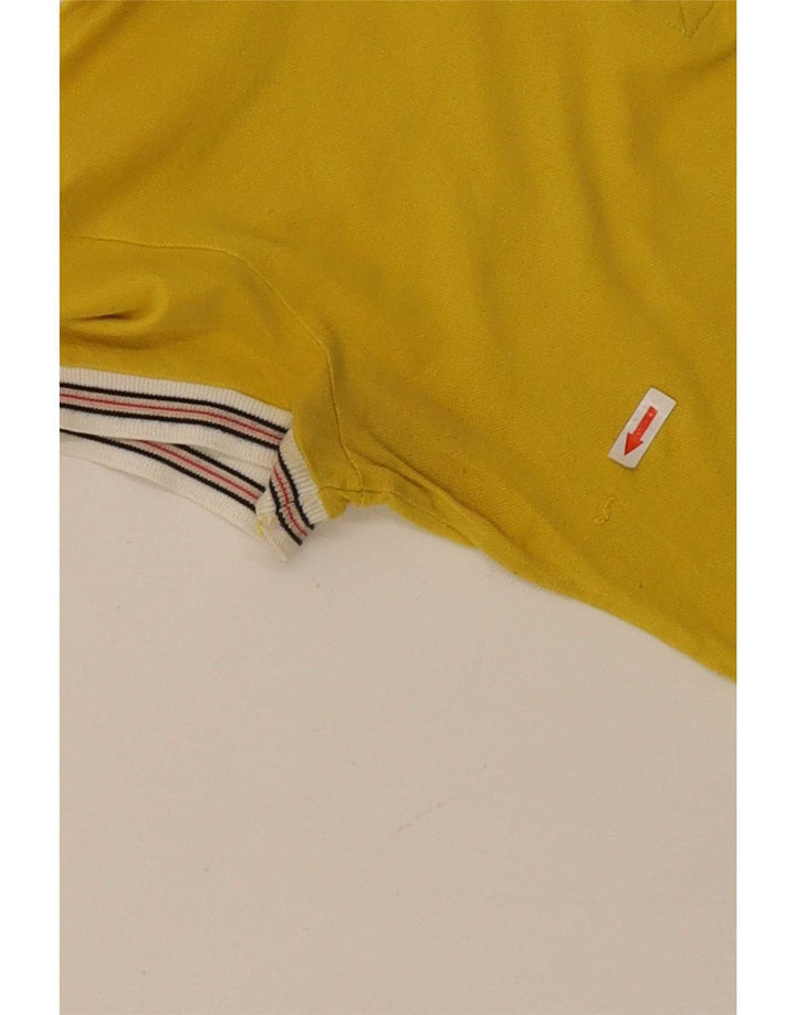 Fay Womens Polo Shirt UK 12 Medium Yellow