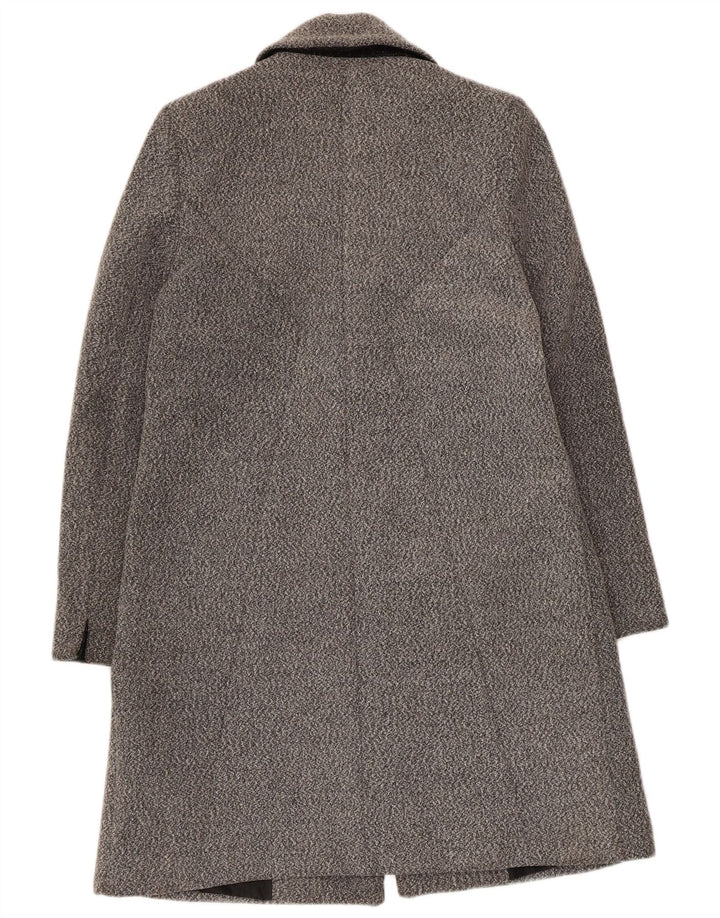 Oasis Womens Regular Fit Overcoat UK 14 Medium Grey Flecked Polyester