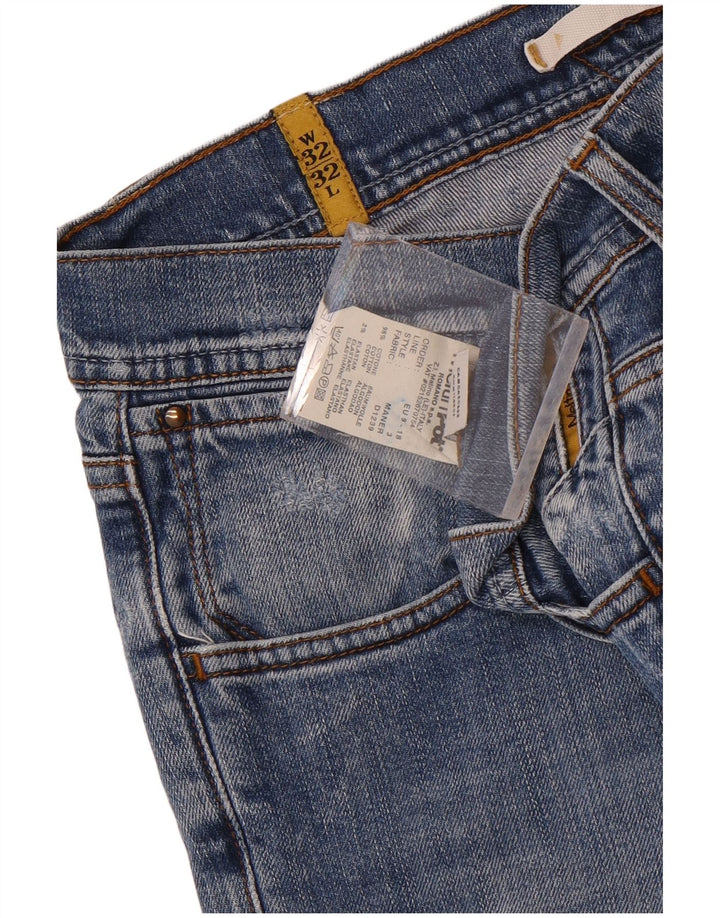 Meltin' Pot Womens Maner Slim Jeans W32 L32 Blue Cotton