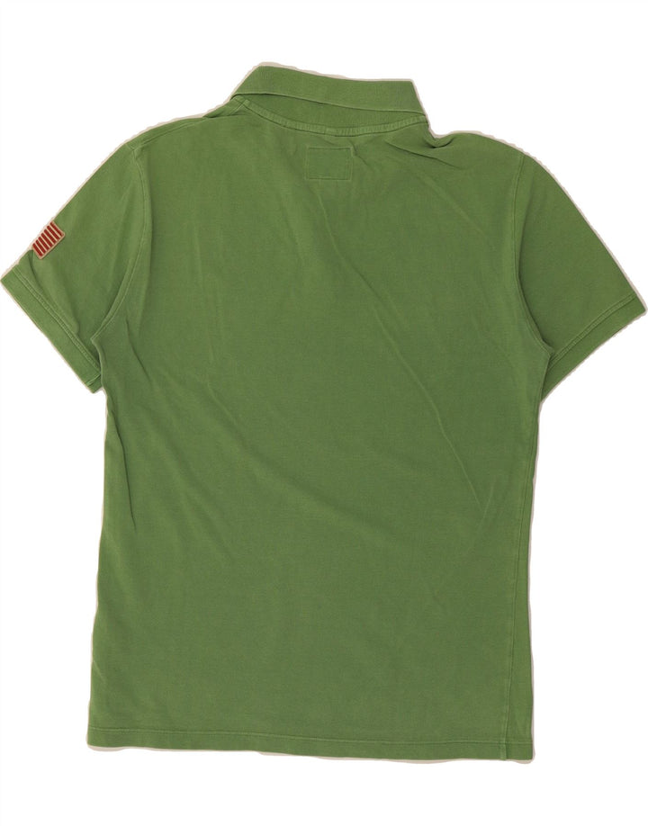 WOOLRICH Mens Polo Shirt Medium Green Cotton Vintage Woolrich and Second-Hand Woolrich from Messina Hembry 