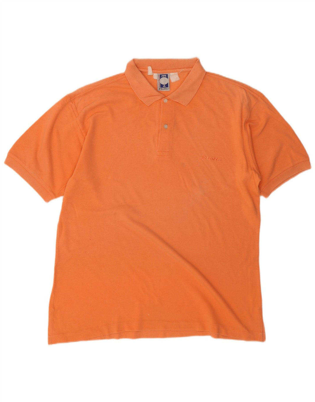 Lotto Mens Polo Shirt XL Orange Cotton