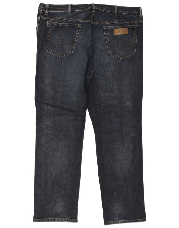Wrangler Mens Texas Straight Jeans W46 L34 Blue Cotton
