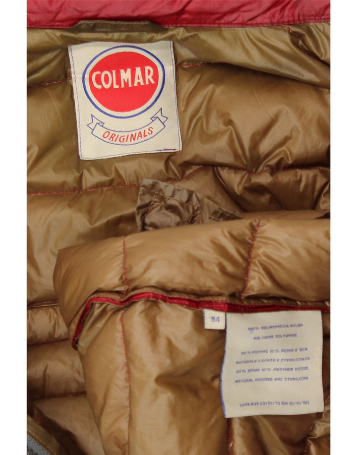 COLMAR Mens Padded Jacket IT 54 2XL Red Polyamide Vintage Colmar and Second-Hand Colmar from Messina Hembry 