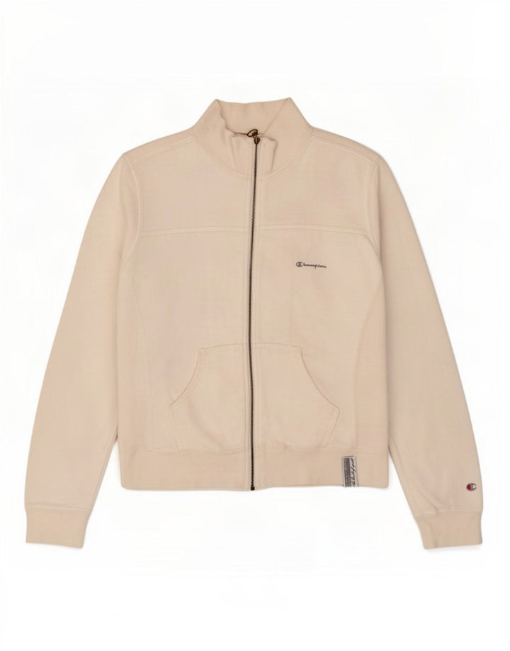 Champion Womens Heritage Classics Tracksuit Top Jacket UK 14 Medium White