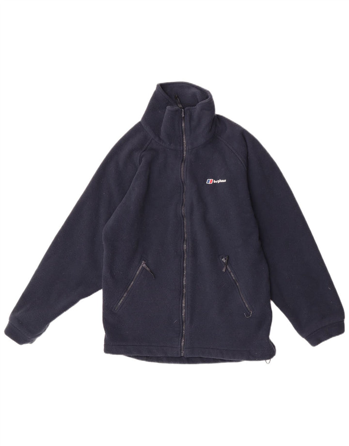 Berghaus Mens Fleece Jacket UK 36 Small Navy Blue Polyester