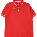 Kappa Mens Polo Shirt Large Red Striped Cotton