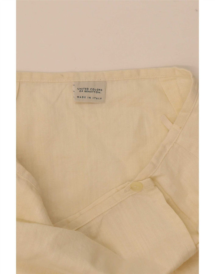 Benetton Womens Mini Wrap Skirt IT 44 Medium W28 Beige Cotton