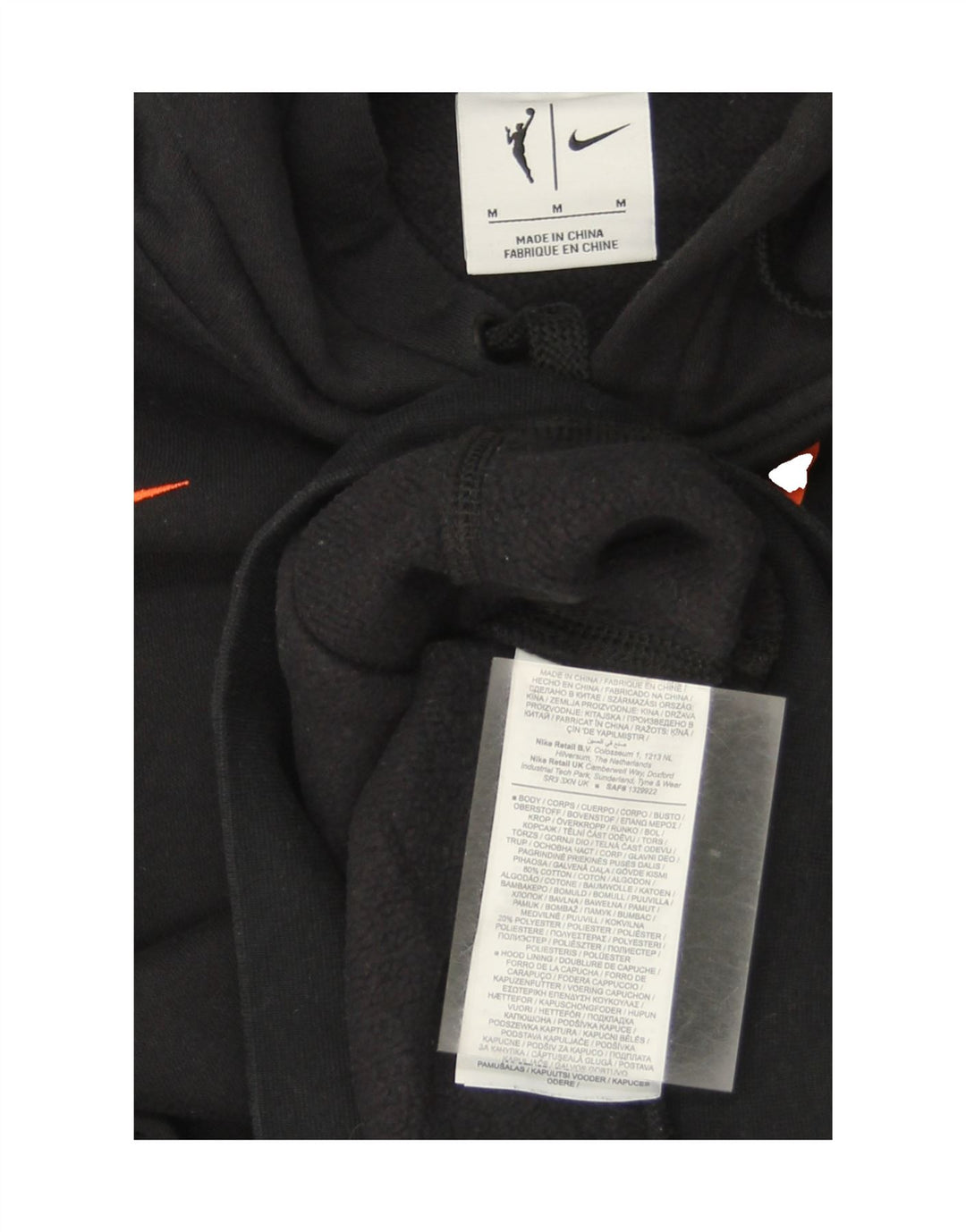 NIKE Mens Graphic Hoodie Jumper Medium Black Cotton Vintage Nike and Second-Hand Nike from Messina Hembry 