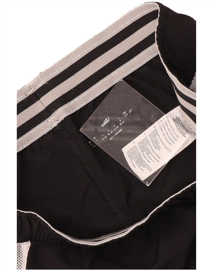 Adidas Womens Sport Shorts UK 14 Medium Black Colourblock Polyester