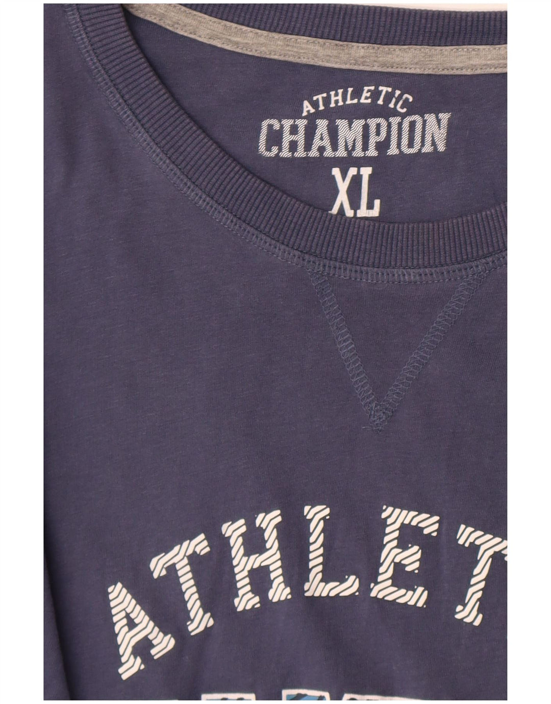 Champion Mens Graphic Top Long Sleeve XL Blue